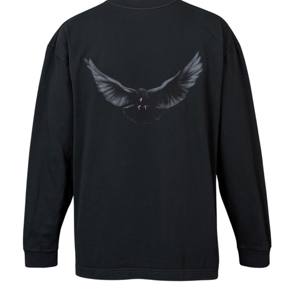 Black Oversized Dove‎ Graphic Crewneck Shirt L